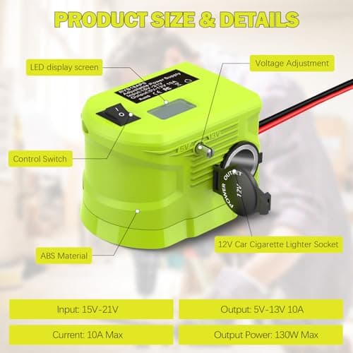 18V to12v Step Down Converter for Ryobi 18v Battery — view 3