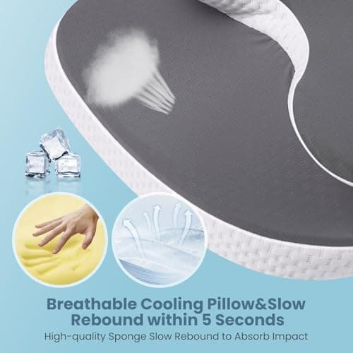 A-Pce Standard Size Ergonomic Memory Foam Pillow-Orthopedic Neck Pillow — view 5