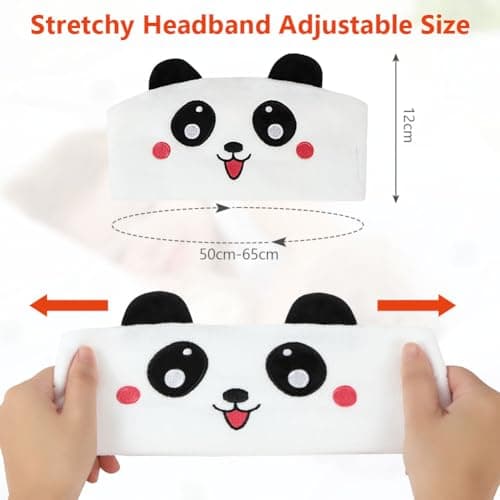 OFFCUP Sleep Headphones, Headband Headphones, Soft Bluetooth Headset Hi-Fi Stereo Super Bass Music Headphones for Men Women Office Nap Travel Yoga Workout Meditation（Panda） — view 2