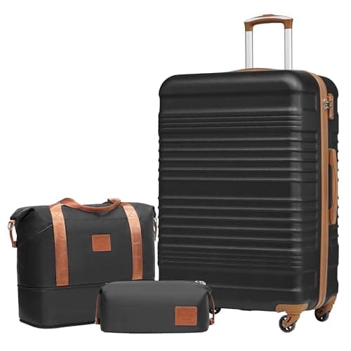 COOLIFE Luggage Sets 3 Piece 28 Inch Suitcase Large ABS+PC Hard Shell TSA