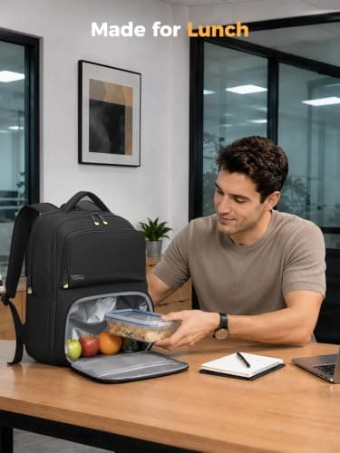 Lekespring Laptop Backpack with Lunch Compartment — view 6