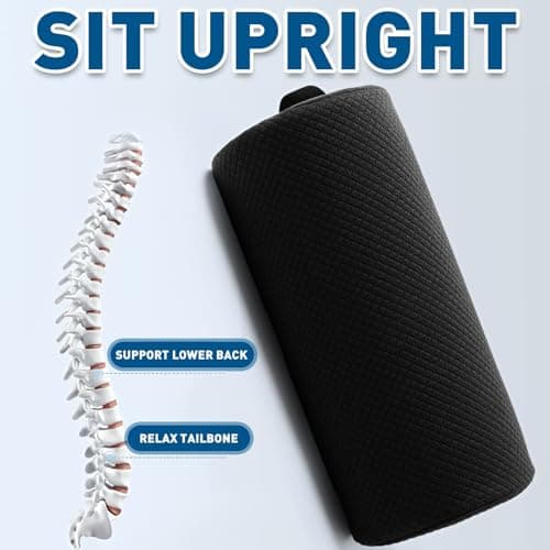 Lumbar Roll Pillow for Lower Back,11Inch Memory Foam Lumbar Support Cushion — view 4