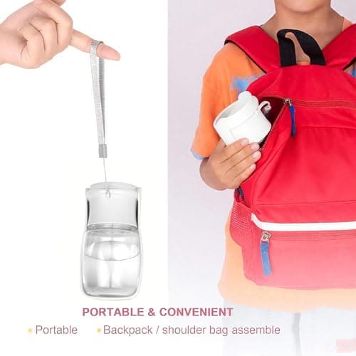 Canareen Foldable Travel Dog Water Bottle for Dog Cat Outdoor(White, 350ml) — view 5