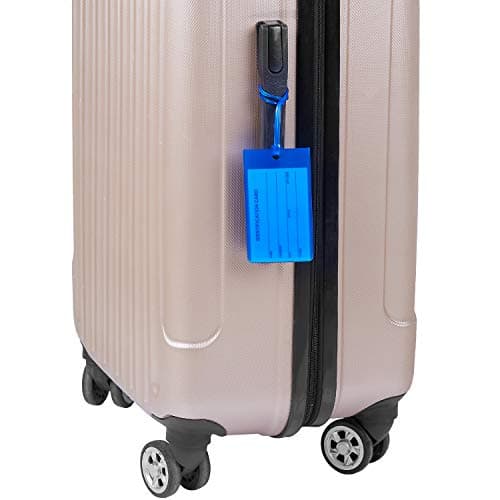 Luggage Tags 8 Pack，Auervo Flexible Silicone Travel Tags, ID Labels, Name Card Holder for Baggage Bags Suitcases Backpacks 8 Colors (8pcs) — view 6