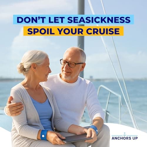 Cruise Seasickness Wristbands (2 Pairs) – Anti-Nausea Wristbands for Travel (Ship, Ferry, Car) – Natural Relief for Adults & Kids – Reusable Motion and Sea Sickness Bracelets – Cruise Essentials — view 2