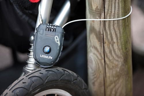 LittleLife Buggy and Pushchair 100cm Steel Shackle Cable Lock — view 3