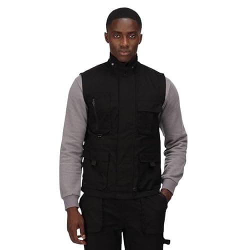 G5 APPAREL Mens Durable Multi-Pocket Utility Waistcoat Casual Workwear Professional Bodywarmer Outdoor Camping Hiking Walking Vest Windbreaker Jacket Cotton Gilet — view 5
