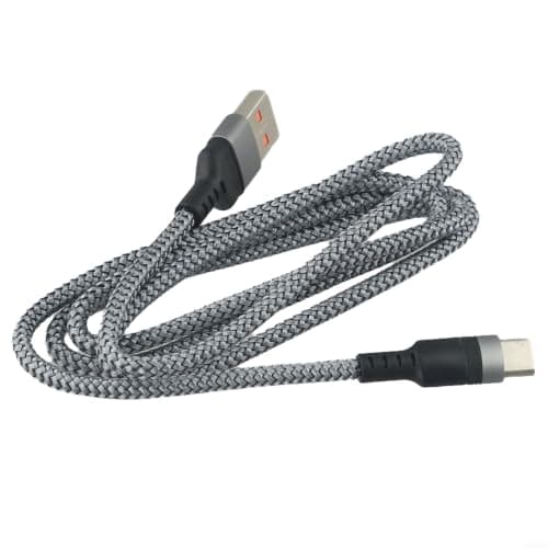 Travel USB C Charger Cable 1M Flexible Grey(gray)