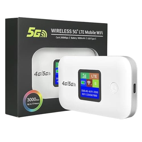 4G/5G LTE WiFi Router, Portable 4G/5G Wifi Travel Router with SIM Card Slot,150Mbps Speed UsersMobile WiFi Router Dongle Connects Up to 10 Devices, High Compatibility