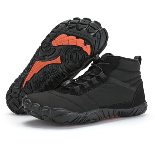 Waterproof Barefoot Shoes Winter Pro 2.0 Men Women Unisex Minimalist Trail Running Shoes Outdoor Barefoot Shoes Barefoot Shoe,Black,44