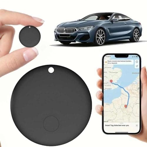 GPS Tracker Tag for Vehicles Work with Apple Find My (iOS only), Car Tracker No Monthly Fee or Subscription, Global Coverage Mini Air Tracker Device for Kid Dog Cat Luggage Bike
