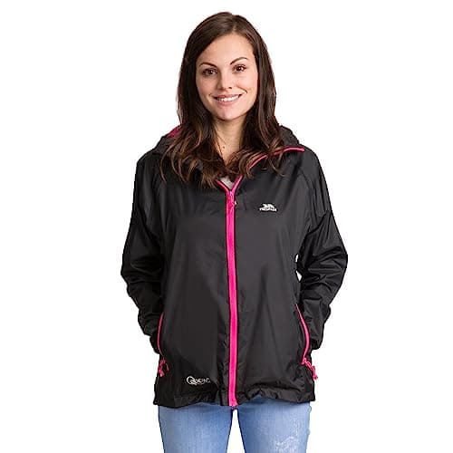 Trespass Womens Waterproof Packaway Jacket Qikpac Black in Size - 10 — view 2