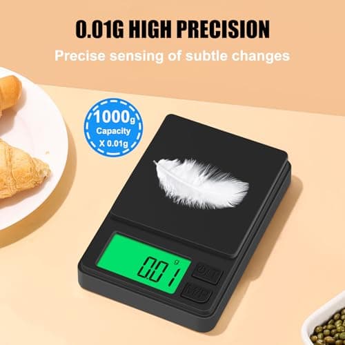 Diyife Mini Scales, 1000g/0.01g High Precision Small Pocket Scales — view 2