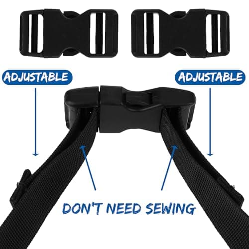 WLLHYF 2 Pack 1" Buckle, Plastic Adjustable e-Shaped Buckle Snap Clips Clasps Fasteners, Quick Side Release Strap Replacement Buckle for Backpack Fanny Pack Parachute — view 4