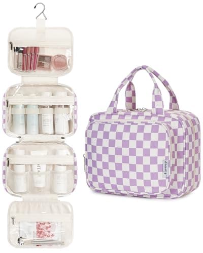 Narwey Checkered Hanging Travel Toiletry Bag for Women Toiletries Wash Bag — view 2