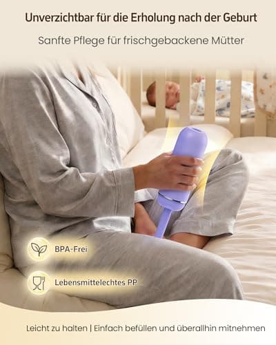 Portable Bidet for Travel & Camping - Manual Squeeze Peri Bottle Handheld — view 3