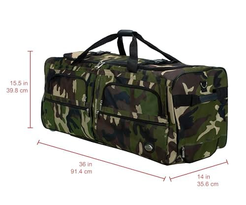 Rockland Melbourne Hardside Expandable Spinner Wheel Luggage, CAMO, 36", Melbourne Hardside Expandable Spinner Wheel Luggage — view 3