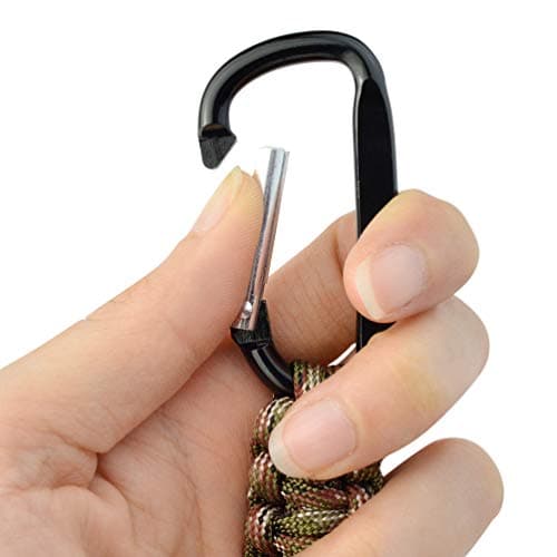 jerbro 5 Pcs Paracord Keychains with Carabiner Braided Lanyard Key Ring Hooks Hangers Survival Kits for Keys Outdoor Camping Hiking Backpack Fit Men Women - 5 Colors — view 5