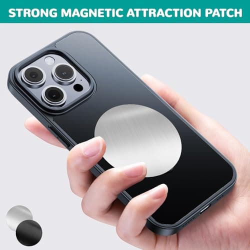 20PCs Thin Metal Plates for Magnetic Car Phone Holder,Phone Magnet Sticker,Universal Metal Discs Replacement with Strong Adhesive for Car Mount,Phone Cars Holder Compatible with Cars Magnetic Mount — view 3