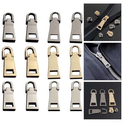 Honseadek 10pcs Metal Zipper Pulls Replacement for No 3 and No 5 — view 4