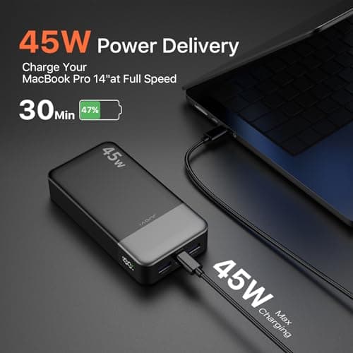 JUOVI 45W Power Bank Fast Charging 20000mAh Portable Charger — view 2