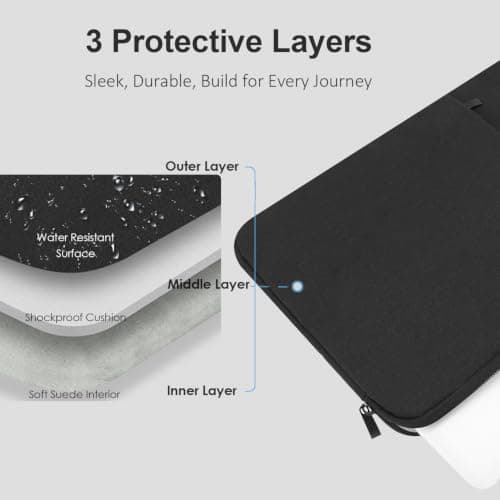 ProElife Sleeve Case for MacBook Pro 14 inch M5 M4 Pro Max, Black — view 3