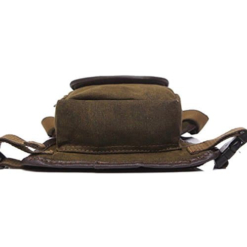 Xieben Canvas Drop Leg Bag for Men Women Motorcycle Bike Riding Cycling Multi-Purpose Thigh Waist Fanny Pack Travel Sports Fishing Hunting Hiking Camping Outdoors Coffee — view 5
