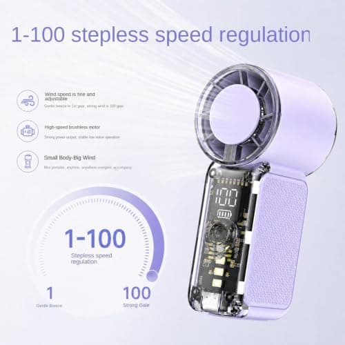 Handheld Mini Fan Portable Personal Cooling Fan Rechargeable — view 4