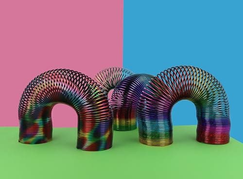 HENBRANDT 2 x Chroma Spring Fidget Toys - Rainbow Coil Sensory Fidgets Stress Relief Twist Coils for Children Adults Party Favours Stocking Fillers — view 3