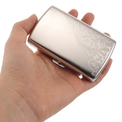 Toddmomy Retro Metal Cigarette Case for 12 Cigars, Airtight Pocket Holder — view 4