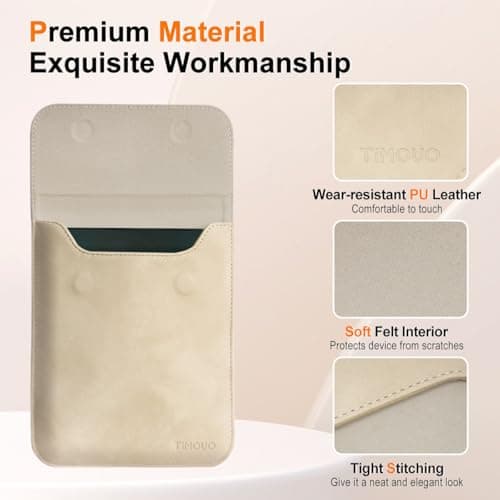 TiMOVO 6 Inch Protective eReader Sleeve, Apricot — view 3
