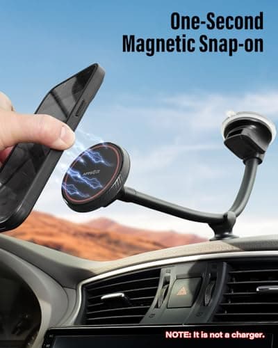 APPS2Car Cell Phone Car Mount for MagSafe, 14'' Windshield Phone Mount — view 5