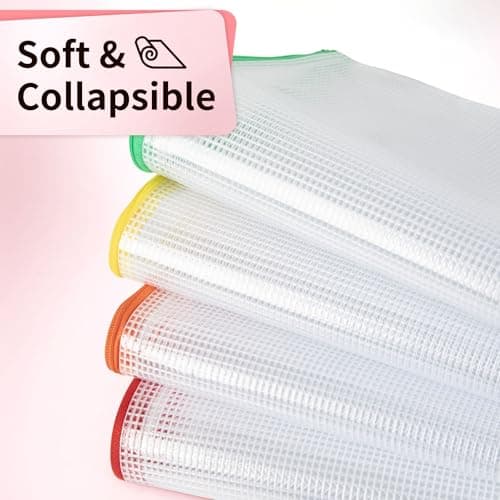 Plastic Wallets Folders - 12PCS Multi-Size Plastic Zip Lock Bags Document File Folders for School Office Supplies, Homework, Cosmetics and Travel Accessories (6 Size) — view 4