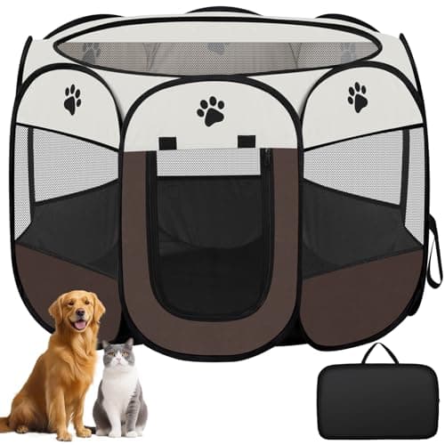 Cat Playpen Foldable, Pop Up Dog Pen, Portable Pet Pen Indoor Outdoor - S