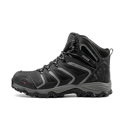 NORTIV 8 Men's Waterproof Hiking Boots,Black/Dark/Grey,10 — view 3