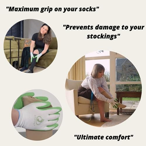 Steve Gloves Latex - special donning gloves for putting on compression stockings - maximum grip on compression socks, sports socks, support hosiery - available in 5 sizes (L) — view 3
