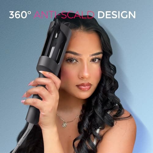 TYMO Hair Curler Automatic Rotating - CURLPRO, Curling Wand, Gray 1.25 inch — view 6