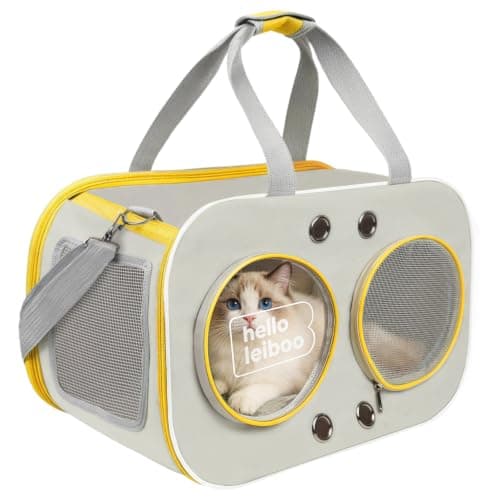 Large Cat Carrier up to 9 kg, Soft-Sided Foldable Pet Travel Bag