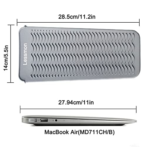 Lessmon Heat Resistant Mat Pouch for Styling Tools, 28.5x14cm, Grey — view 5