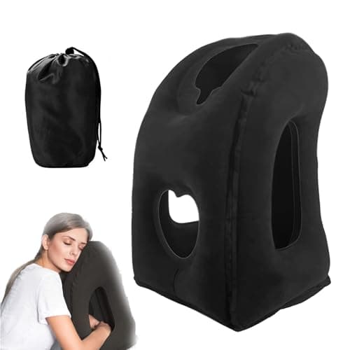 CarPlusStudio Travel Pillow - Portable Inflatable Travel Pillow for Airplane, Neck Pillow for Travel, Headrest Support for Plane, Train, Home Office