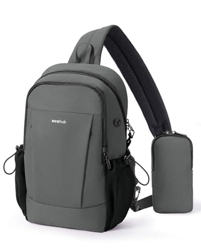 ECOHUB RFID Blocking Sling Bag, Anti-Theft Crossbody Bag for Travel, Sports