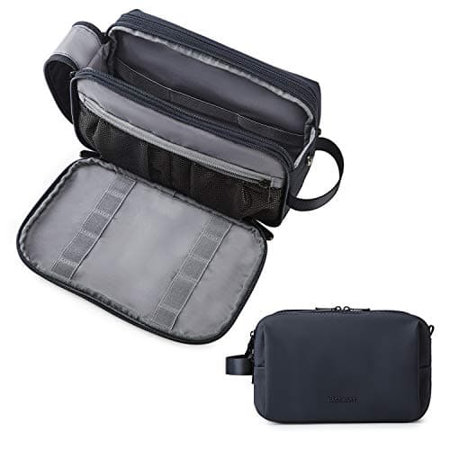 BAGSMART Men's Wash Bag, Large Capacity Travel Toiletry Bag & Wet Pocket