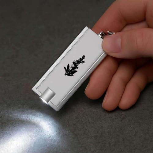 Azeeda 'Lavender Flowers' LED Keyring Torch (KT00054821) — view 5