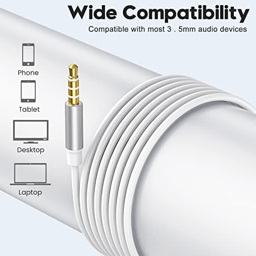Earphones Wired Headphones In Ear Wired Earbuds with 3.5mm AUX Plug - White — view 5