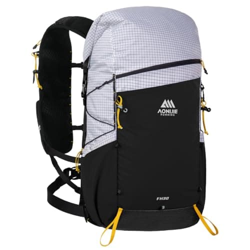 AONIJIE 30L Large Capacity Climbing Backpack Outdoor Camping Daypack Travel Bag for Hiking Trekking Mountaineering, White, XL
