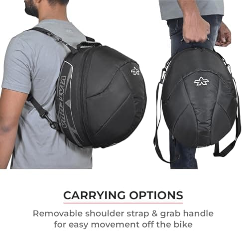 ViaTerra Full Face Motorcycle Helmet Bag (Black) — view 6