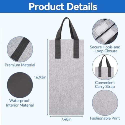 Foldable Cane Storage Bag, Water-Resistant Walking Cane Travel Pouch — view 2