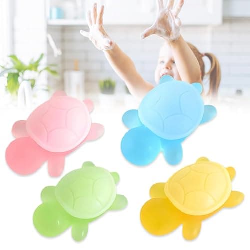 Oil Soap for Children, Turtle Shaped Natural Cleanser, Gentle Kids Bath Soaps, Moisturizing Hand Wash Bar, Fun Skincare Solution for Girls and Boys in Kindergarten or Travel Use — view 6