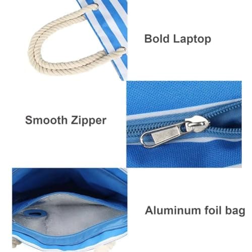 RZJZGZ Wine Tote with Drink Dispenser,Wine Cooler Bag Shoulder Bag,Blue — view 3