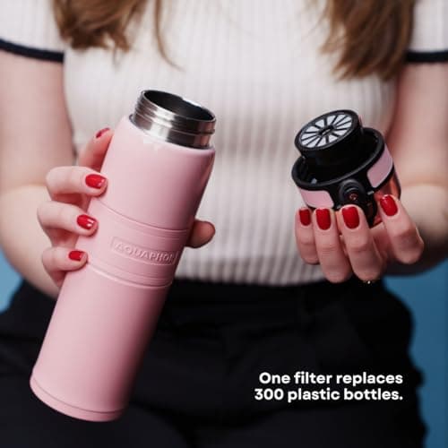 City Cool Stainless Steel Insulated Filter Water Bottle Rose Pink 500ml — view 4